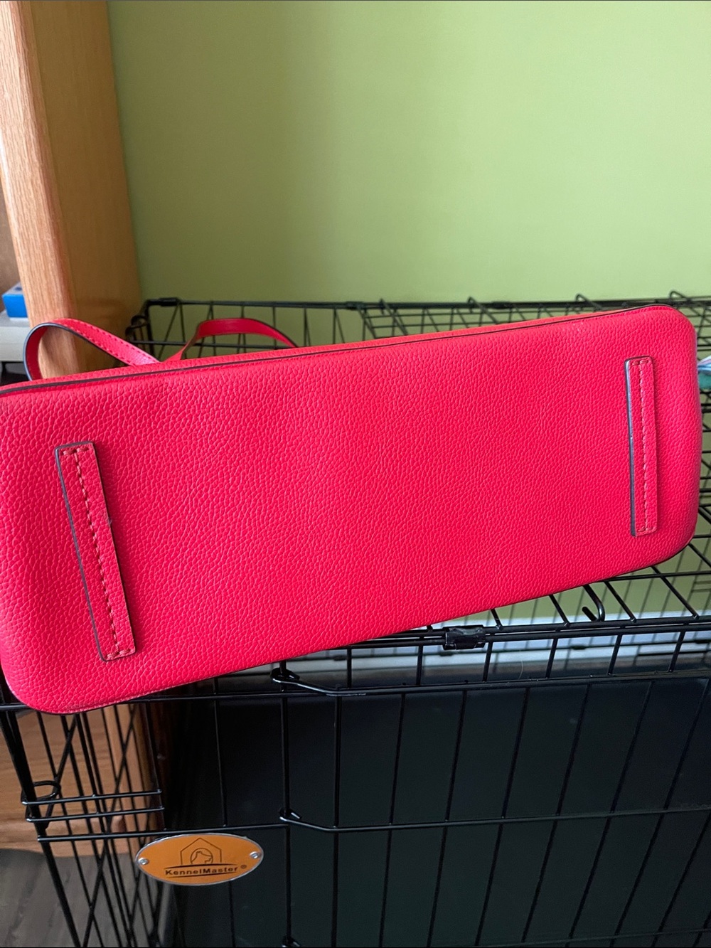 Marc Jacobs Bright Red Leather Satchel with Gold Accents - Picture 12 of 15